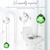 Mooncraftlogy Dog Memorial Gifts, Unique Loss of Pet Sympathy Idea, Green Crystal Ball Rainbow Suncatcher with Paw Print for Cat or Dog Remembrance and Bereavement