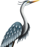 Regal Art & Gift Blue Heron Metal Statue – Indoor Outdoor Decorative Sculpture for Home & Garden Décor, Weather-Resistant Yard Art Figure for Patio, Lawn