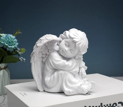 Praying Angels Figurine, Garden Angel Statues, Waterproof Kneeling Angel Sculpture, Outdoor Decor Ornament for Patio Lawn Yard Porch Decorations