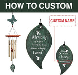 ASTARIN Memorial Custom Wind Chimes for Loss of Loved One, Wind Chimes for Patio Yard Decor, 24'' (Condolences-3)