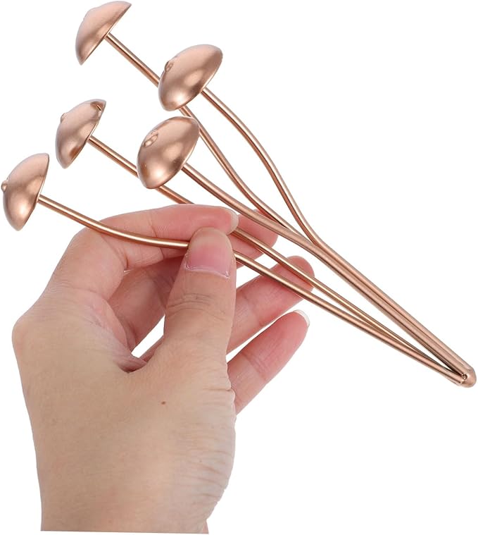 Toddmomy Iron Mushroom Statue Garden Decor Unique Design Mushroom Stake for Garden Art Outdoor Plant Stake for Decor