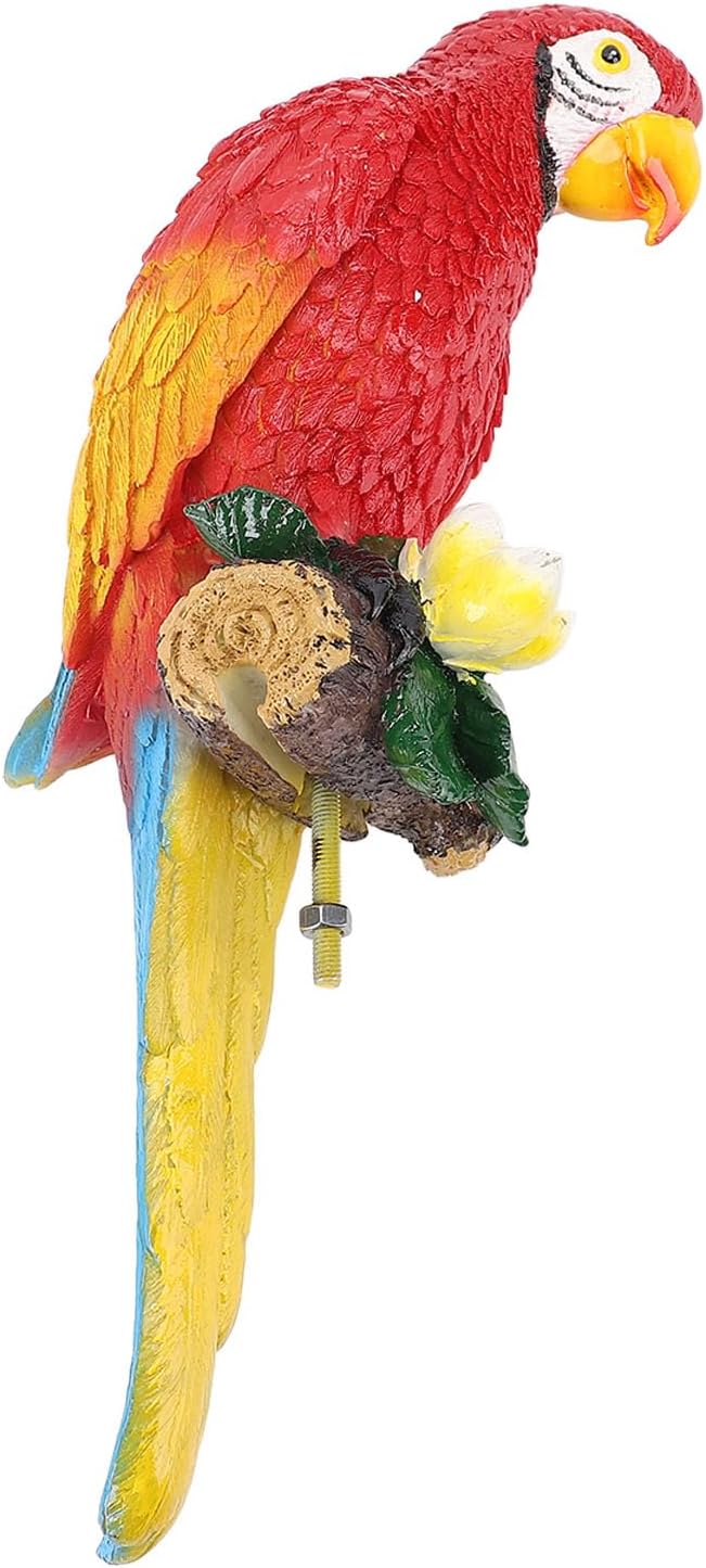 EVGATSAUTO Scarlet Decorative Figure, Tropical Sculpture, Large Weatherproof Statue for Garden, Courtyard, Balcony or Inner Walls