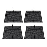 15.5 Inch Stepping Stones, Decorative Garden Walkway Pavers with Ground Stakes for Outdoor Pathway, Lawn, Yard, Made of Polypropylene (Gray)