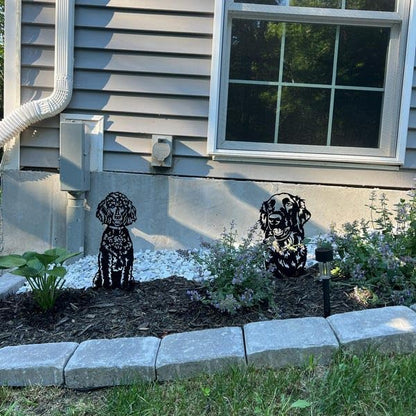 Custom Cocker Spaniel Dog Metal Memorial Garden Stake Personalized Pet Grave Marker Name Sign Remembrance Stake Decor Sympathy Dog Loss,Outdoor Statues for Yard Garden Lawn Patio Pathway Grave Gift.