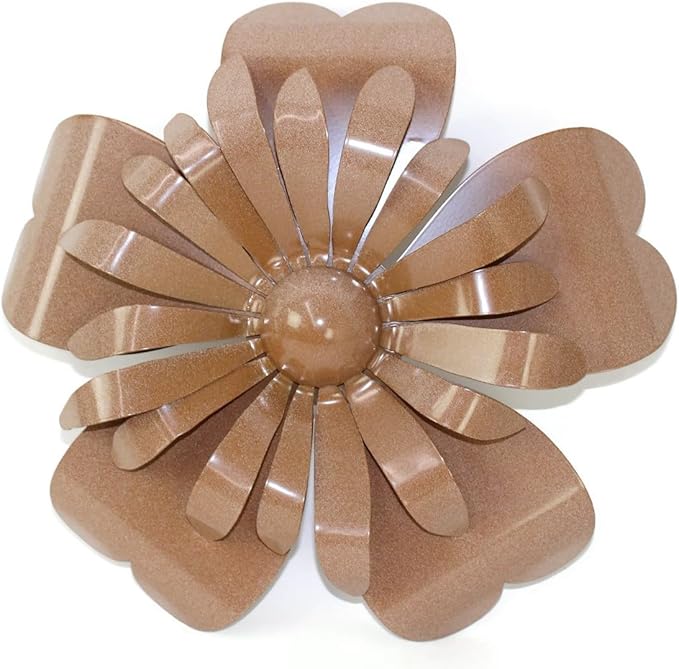 Metal Rustic and Colorful Flower Stakes Ranging from 9.5 to 36 Inches Tall (Sunflower Wall Hanger 14.5" Tall, Mocha)