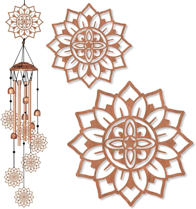 Large Aluminium Wind Chimes 33" Outdoor Deep Tone Memorial Wind Chime with Mandala Wind Catcher, Sympathy for Loss of Loved Mom Father,Metal Wind Chimes for Garden Patio Balcony Home Decor