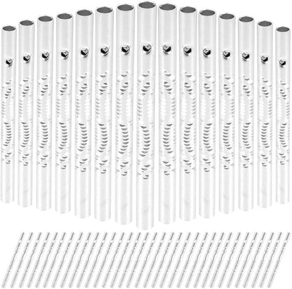 Toddmomy 30Pcs Wind Chime Tubes Metal Pipes for DIY Wind Chimes Hanging Bell Tubes for Outdoor Garden Decoration 3.07In Durable Tubes for Custom Chime Craft Projects