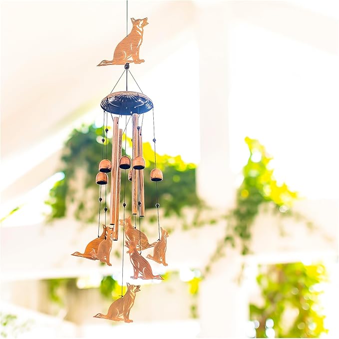 German Shepherd Dog Wind Chimes for Outside,Dog Gifts for Women Men/Memorial/Sympathy/Birthday Gifts Metal windchimes Outdoors/Indoors,Garden Decor,Patio,Home,Porch,Yard Decorations