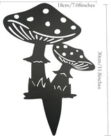 Decorative Garden Stakes， Fairy Garden Stakes, Butterfly Fairy Stakes for Weather Resistant Black Metal Outdoor Decorative Art for Women Gift (Matte Black, 6P-C)