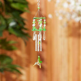 Gifts & Decor Leafy Green Hummingbirds Acrylic and Metal Wind Chime