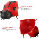Holibanna 3pcs Iron Art Ladybug Decorations Realistic Outdoor Garden Decor Red Ladybug Adornments for Lawns Patios and Gardens Extra Small Small Medium