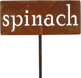 Classic Metal Garden Markers 19 Inches Tall (spinach, Naturally Rusted)