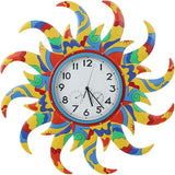 24 Inch Outdoor Clock Silent Non-Ticking, Outdoor Wall Clock with Thermometer & Humidity, Sun Outside Clock Decor for Patio, Living Room, Home Decor