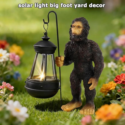Bigfoot Garden Statues with Lamp Solar Outdoor Decors, Solar Light Big Foot Sasquatch Yard Decorations for Front Porch Patio Lawn Decor, Bigfoot Gifts Sasquatch Gifts Outdoor