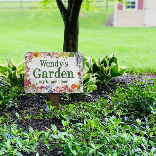 Customize Metal Signs with Name Garden Sign Personalized Waterproof Vintage Decorative Metal Print for Wall Decor Home Garden Ideas Gifts Made in USA