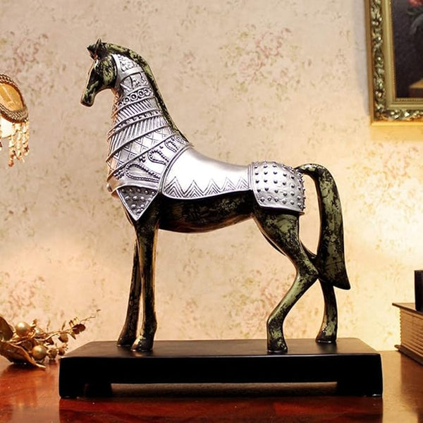 Garden Ornaments Decor Statue Outdoor,Statue Stunning Home Garden Ornament Sculpture Decoration Antique War Horse Sculpture Handmade Resin War Steed Statue Retro Desktop Ornament Creative