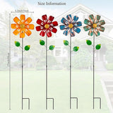 Stargarden 4Pcs Outdoor Wind Spinners, Small Metal Pinwheels for Yard, Decorative Garden Stakes for Patio,Lawn, Outdoor