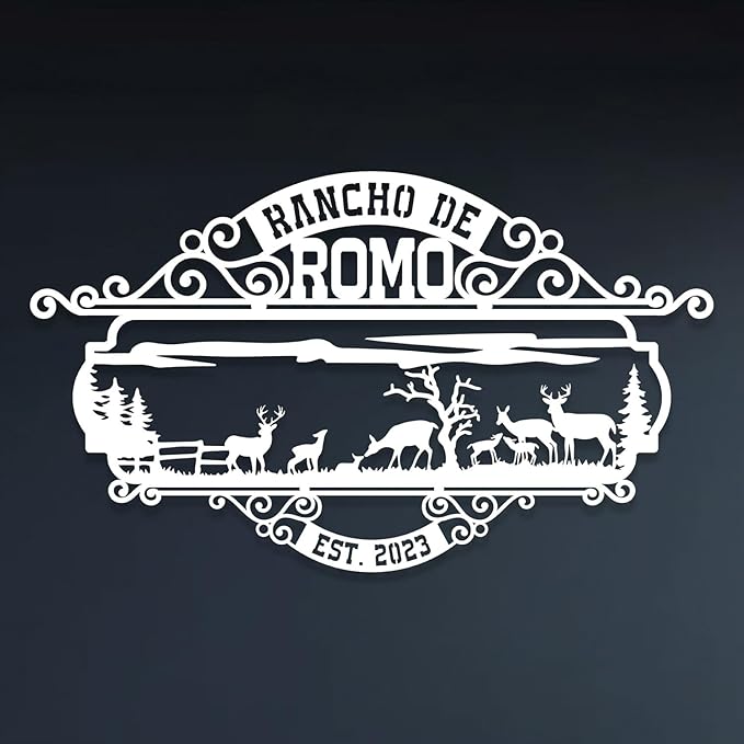 Personalized Metal Farm Sign, Customized Family Name Ranch Sign, Large Last Name Sign for Farmhouse Decoration, Outdoor Farm Wall Art, Welcome Sign, Entrance Gate Sign, Farm Lovers Gift, Garden Decor