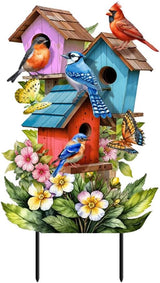 Briarwood Lane Spring Celebration Birdhouses Metal Art