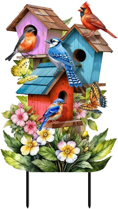 Briarwood Lane Spring Celebration Birdhouses Metal Art