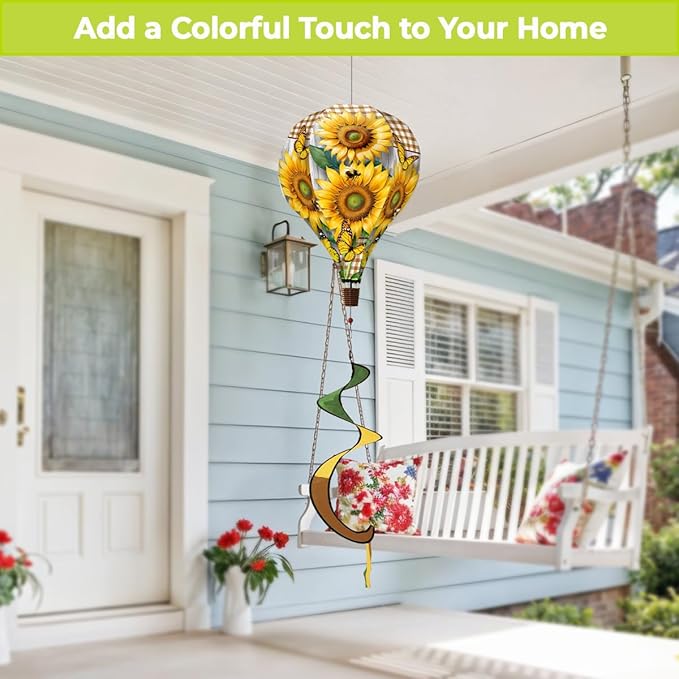 Briarwood Lane Sunflower Duo Hot Air Balloon Spinner