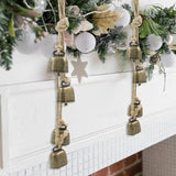 Rustic Cowbell Wind Chime for Home and Garden Decor - Handcrafted Metal Bell Door Hanger with Vintage Farmhouse Style, Outdoor Porch and Wall Decoration