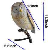 Owl Statue Metal Owl Sculpture Garden Decoration Metal Owl Ornament Yard Art for Yard Outdoor Indoor Home Decoration