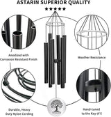 ASTARIN Personalized 30" Bereavement Wind Chimes for Outside, Memorial Gift in Remembrance of a Loved One, Sympathy Gift for Loss of Mother Father Husband, Garden Patio Decor