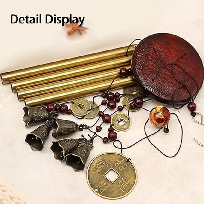 Garden Wind Chime Chinese Lucky Metal Bell Outdoor Decorative Wind Chime for Park and Garden Beautiful Decor Outdoor Wind Chime Traditional Chinese Style Garden Wind Chimes