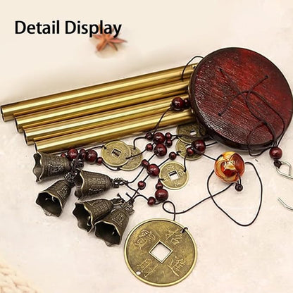 Garden Wind Chime Chinese Lucky Metal Bell Outdoor Decorative Wind Chime for Park and Garden Beautiful Decor Outdoor Wind Chime Traditional Chinese Style Garden Wind Chimes