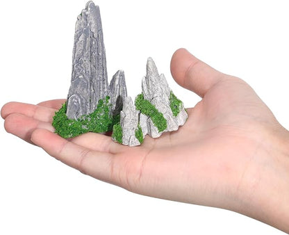 GANAZONO Mini Rockery Decoration Miniature Zen Garden Mountain Decor 8Pcs Bonsai Ornament Accessories Mini Bonsai Figurines Ornament Plant Pot Terrarium Decor