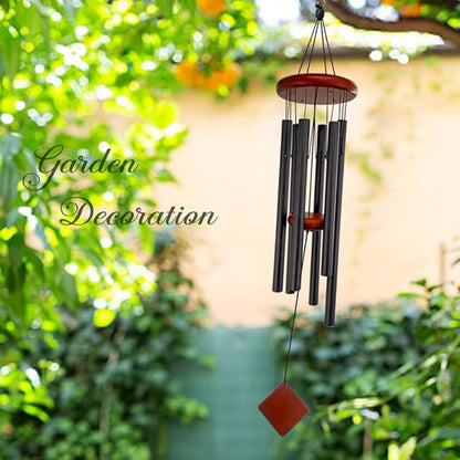 Small Wind Chimes for Outside, Wind Chimes Outdoor with 6 Tuned Tubes, Memorial WindChimes for Garden, Patio and Home