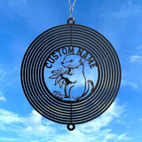 Personalized Ferret Metal Wind Spinner, Custom Hanging Decoration for Outdoor Display, Kinetic Garden Sculpture, Pet Lover Gift (Ferret Garden Wind Spinner)