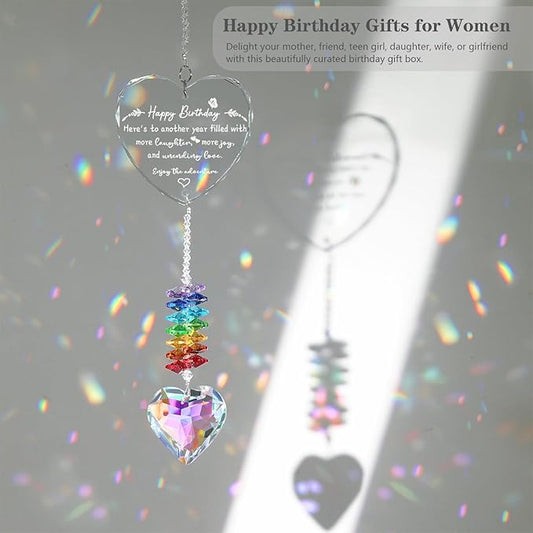 Birthday Gifts for Women, K9 Crystal Suncatcher Birthday Gifts for Friend Sister Mom