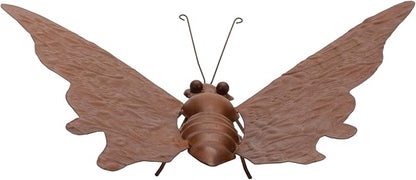 Melrose International Iron Butterfly Garden Decor - Distressed Metal Wall Art & Outdoor Accent Brown