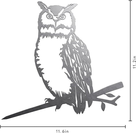 NOAHAMMER Birds Silhouette Yard Decor - Outdoor Metal Rusty Owl Statue Garden Decoration Art - Art Gifts Steel Metal Silhouette Bird on Tree