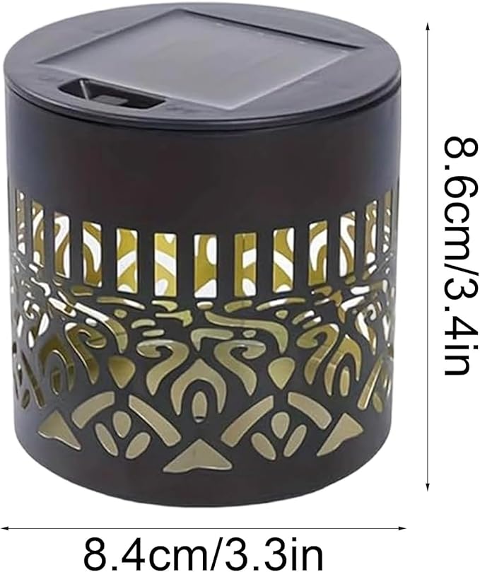 Decorative Solar Mandala Lights, Metal Solar Powered Outdoor Deck Step Wall Lights, Waterproof Solar Mandala Fence Lights Outdoor, for Garden Post Patio Backyard Yard Decor (1PCS)