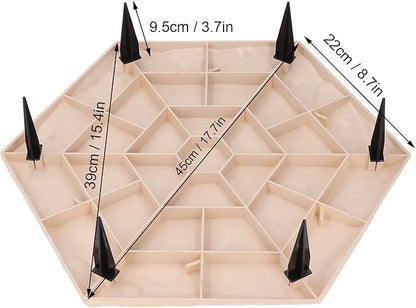 4Pcs Large Stepping Stones,Outdoor Stepping Stones with 24pcs Ground Stakes,Outside Flooring Pavers Decorative for Garden Yard Lawn Pathway Walk Way (Beige)