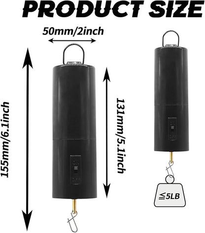 2 Pack Wind Spinner Motor Hanging Display Rotating Motor Battery Operated Multi-Purposes Rotatable Hook for Garden Outdoor Decoration(Black)