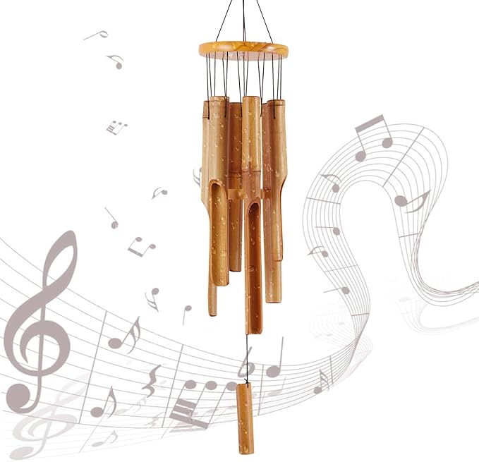 Rdutuok 32" Bamboo Wind Chimes Memorial Gifts for mom Handcrafted Wooden Wind Chimes with Melody Deep Tone for Ourdoor & Indoor,Garden, Yark,Patio and Home Déco