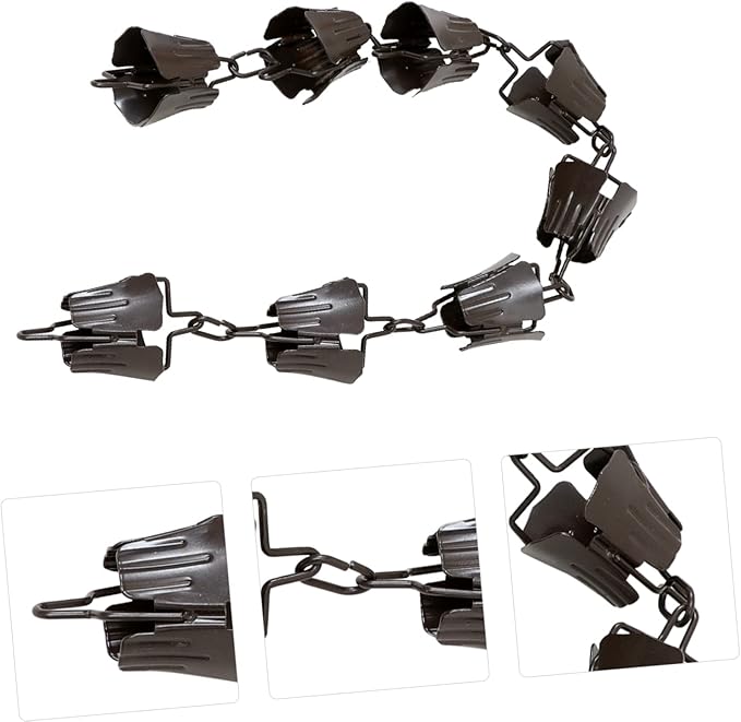 Abaodam 1M Chain for Gutter Decorative Copper Downspout Rain Chain with Unique Flower Design Durable Art Rain Chain for Efficient Rainwater Collection
