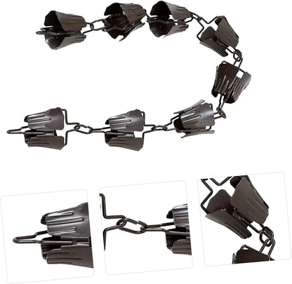 Abaodam 1M Chain for Gutter Decorative Copper Downspout Rain Chain with Unique Flower Design Durable Art Rain Chain for Efficient Rainwater Collection