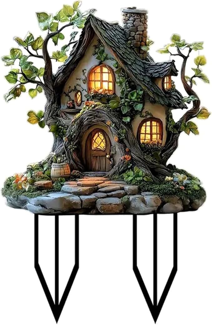 Garden Pathways Marker Squirrels Stake for Flower Beds Fences Decorative Outdoor Sign Landscape Accent Garden Fence Decorative Signboard