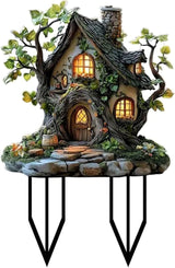 Garden Pathways Marker Squirrels Stake for Flower Beds Fences Decorative Outdoor Sign Landscape Accent Garden Fence Decorative Signboard
