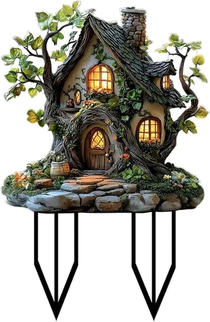 Garden Pathways Marker Squirrels Stake for Flower Beds Fences Decorative Outdoor Sign Landscape Accent Garden Fence Decorative Signboard