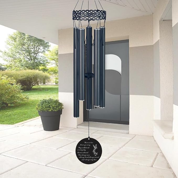 Memorial Wind Chimes for Loss of Loved One,windchimes in Memory of a Loved One Sympathy Gifts for Dad Mom and Family Member,Metal Windchimes Outdoors Decorations for Your Garden…
