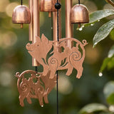 Metal Wind Chimes for Outside, Pig Style Hanging Waterproof Aluminum Windchimes with Hook for Outdoor Garden Patio Porch Decor, 33“ Memorial Wind Chimes Friendship Gifts for Women