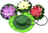 Superdream Colorful Solar Power Energy Floating Lotus Flower LED Accent Night Light for Pond Garden