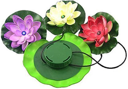 Superdream Colorful Solar Power Energy Floating Lotus Flower LED Accent Night Light for Pond Garden