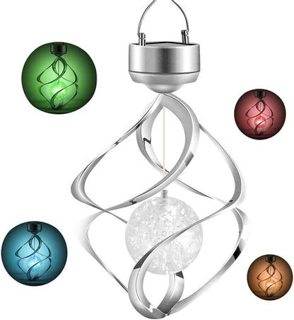 AMWGIMI Solar Lights Outdoor-Yard Decoration Wind Chimes Led Colour Changing Hanging Lights Garden, Yard, Home Decor Gifts for Women Mom Grandma -2 Pack